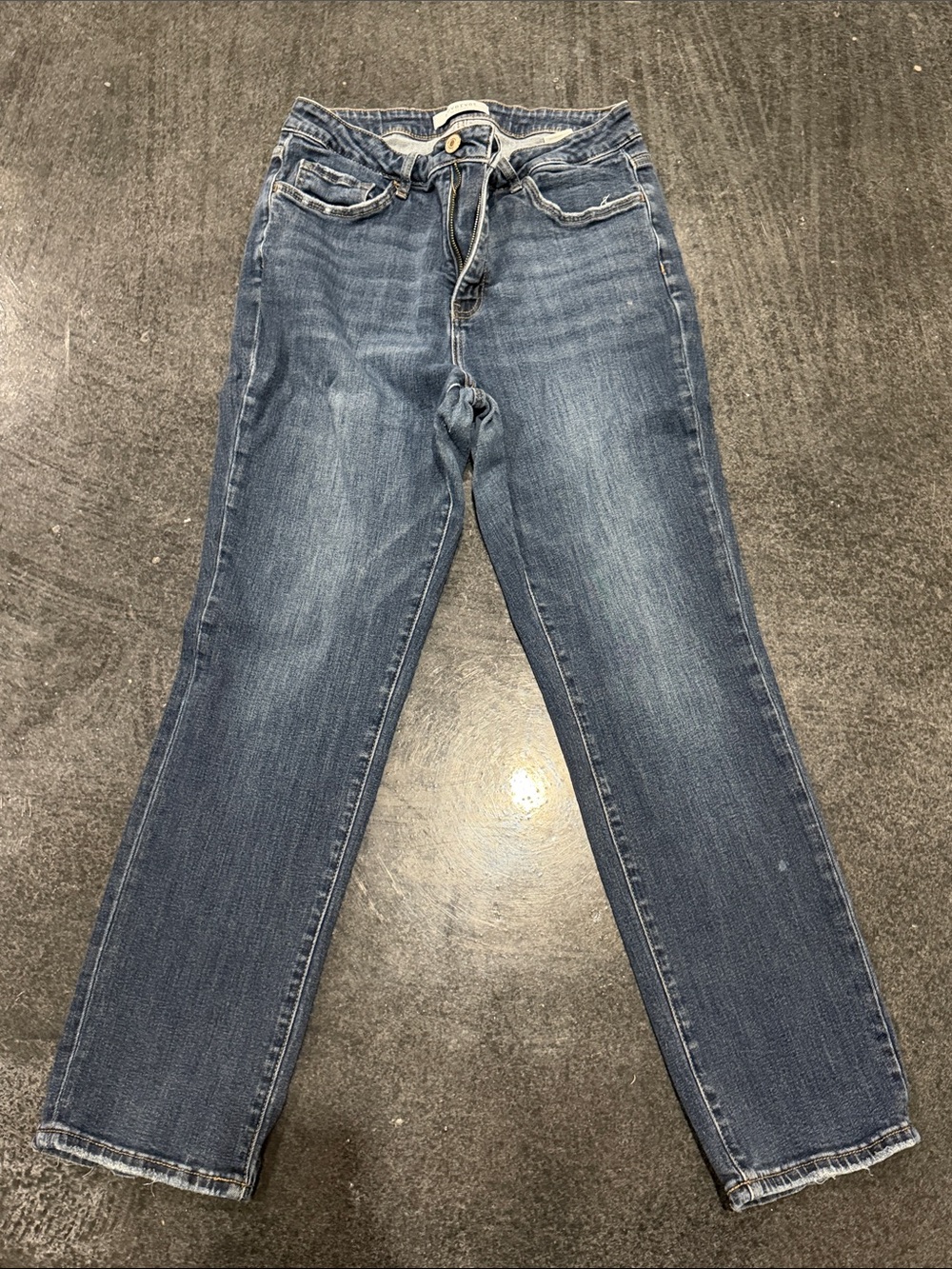 Women's Mid Wash Straight Leg Jeans - Blue
